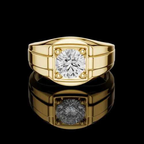 Moissanite Men's Ring