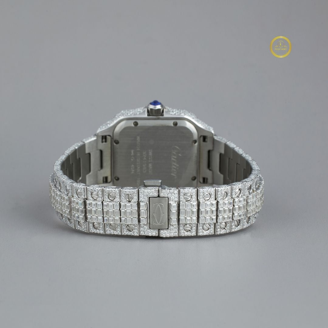Radiant Lab Grown Diamond-Set Luxury Timepiece with Rose-Tone Dial and Exquisite Gem Detailing - View 4