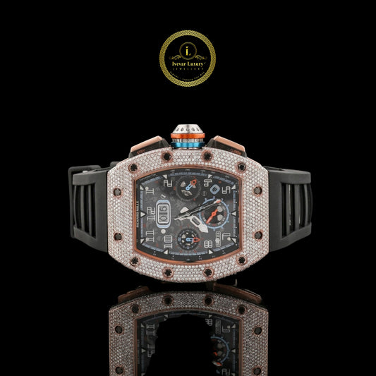 Velocity VVS Diamond Chronograph with Racing-Grade Rubber Strap
