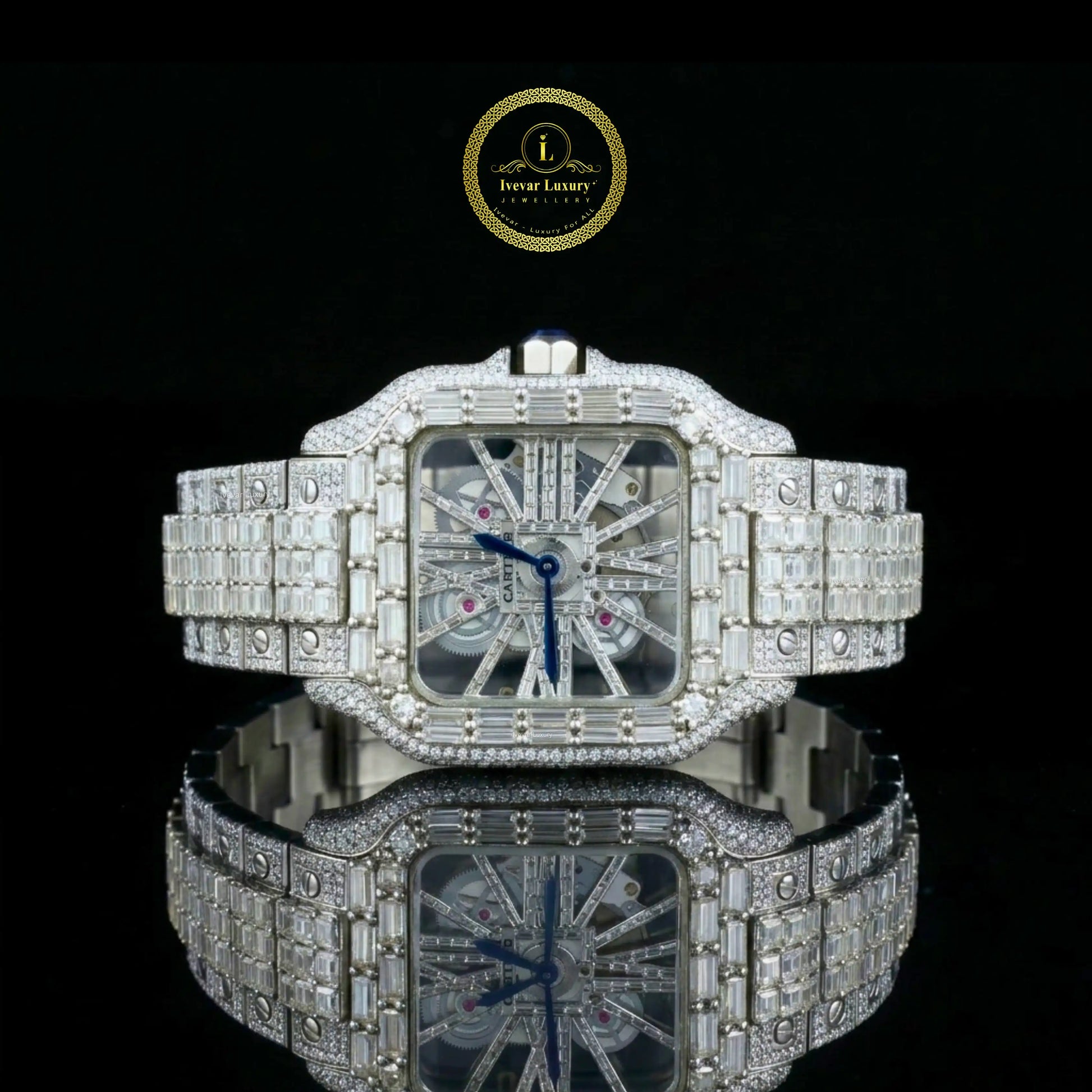 Luxury diamond-encrusted watch 