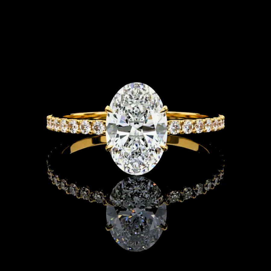 Pave Moissanite Engagement RingN