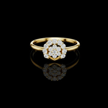 0.17 TCW Dreamy Moissanite Round Cut Diamond Ring For Soft Glow
