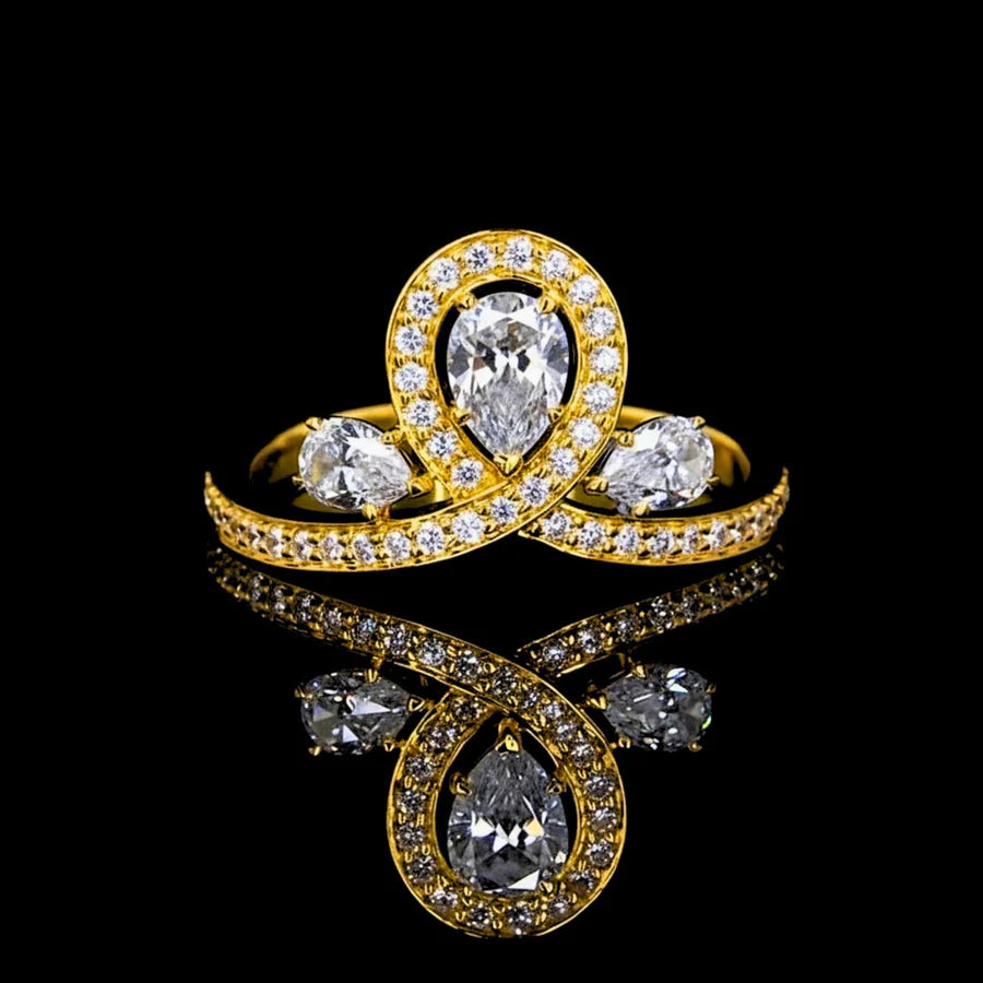 Lab Diamond Rose Cut Ring N