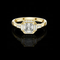0.60 CT Timeless Moissanite Radiant Cut Diamond Rings For Wedding Ceremony