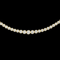 Stunning Round Cut Moissanite Bezel Set Tennis Necklace