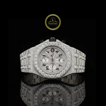 Exclusive Full Iced Out Diamond Watch Ivevar White Fire For Every Day