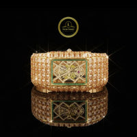 Regal Horizon Gold Diamond Watch with baguette Detailing A Fusion of Royal Brilliance and Modern Precision