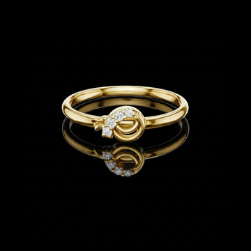 0.023 TCW Luminous Lab Grown Round Cut Diamond Ring For Romantic Day