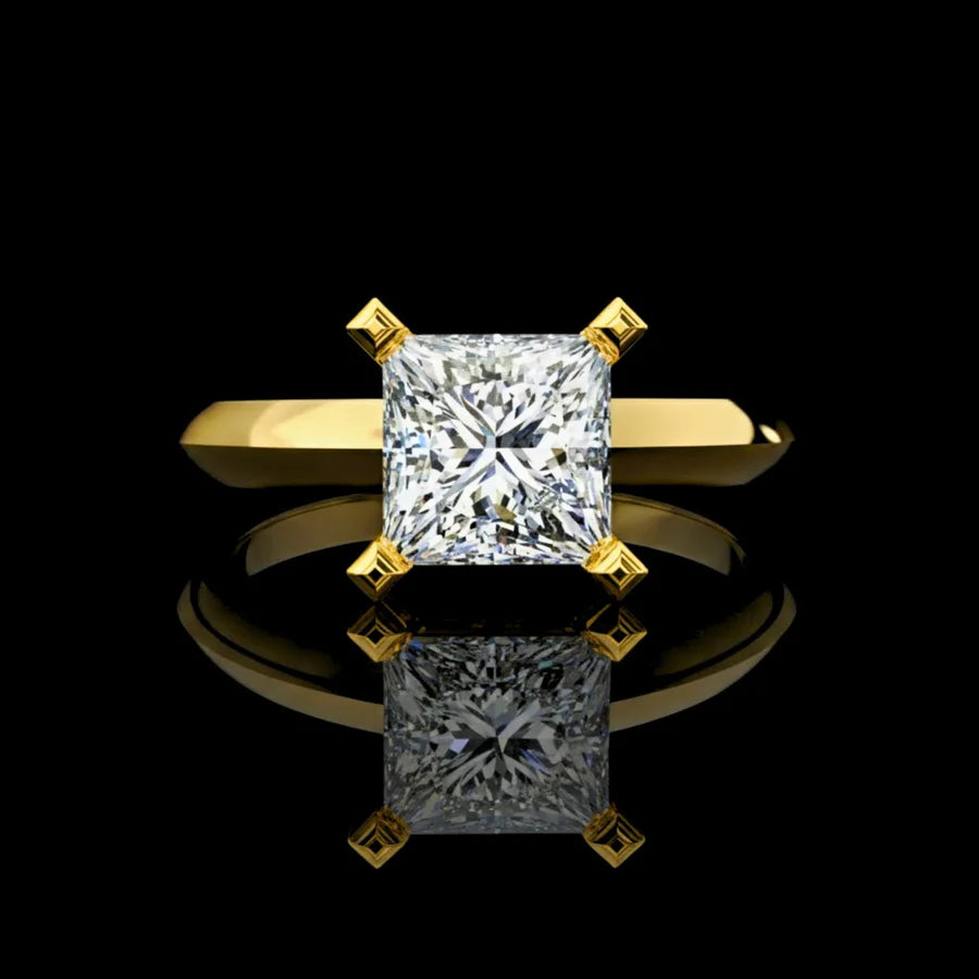 Lab Diamond Solitaire Ring