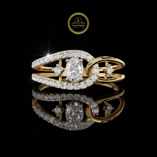 0.15 CT Unique Lab Created Diamond Ring Oval Cut Gift for Women In Every Occasions