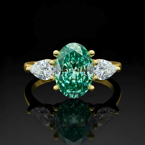 Moissanite Three Stone Ring