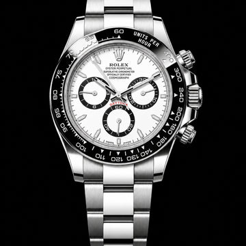 White Panda Chronograph Stainless Steel Ceramic Bezel Luxury Watch