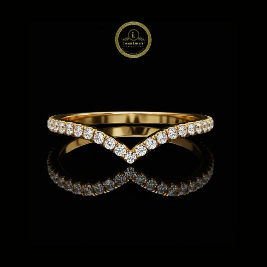 0.24 TCW luxurious Lab Grown Diamond Band Elegant Wedding & Stacking Band For Gift