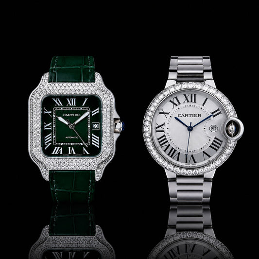Moissanite Diamond Luxury Watch Collection Timeless Cartier Elegance