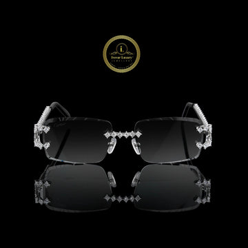 Luxury Diamond Rimless Sunglasses with Custom VVS Setting