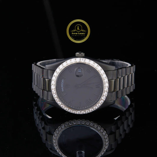 Prestige Black And Rose Gold Crystal Timepiece Luxury Watch Collection By Ivevar