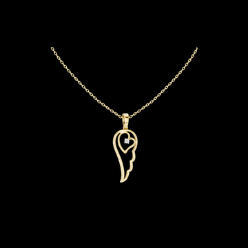 Abstract Spiritual Silhouette Necklace Charm with Moissanite