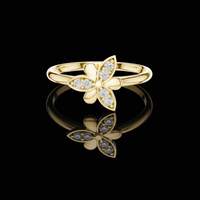 Round Lab Grown Diamond Cluster Promise Ring