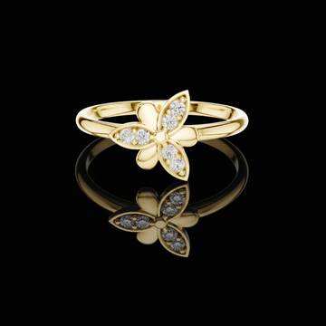 0.06 TCW Luxury Moissanite Diamond Petal Blossom Ring Delicate Floral Inspired Promise Ring for Women