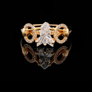 1.00 CT Celestial Crown Lab Grown Antique Cut Centerpiece With Twin Halo Round Accents Ring