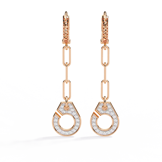 Designer Round Lab Diamond Earrings Handcrafted for Unmatched Brilliance For Her