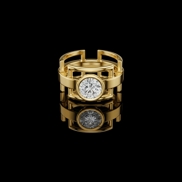 1.00 TCW Infinite Form Contemporary Ring with Bezel Set Round Lab Grown Diamond