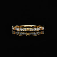 0.16 TCW Geometric Lab Grown Diamond Accent Band with Vintage Inspired Detailing For Her