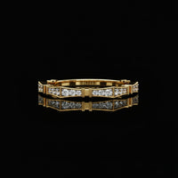 Vintage Geometric Moissanite Diamond Accent Band For Her
