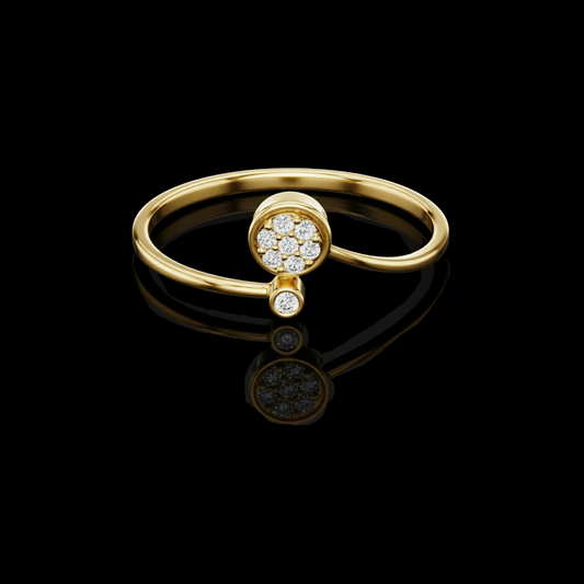 0.045 TCW Handcrafted Ring with Lab Grown Diamond Embellishments and Captivating