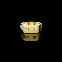 0.18 TCW Aurex Edge Structured Lab Grown Diamond Band with Geometric Detailing