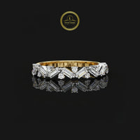 0.42 CT High Quality Moissanite Diamond with Inspired Sparklers Baguette and Round Cut For Her Smile