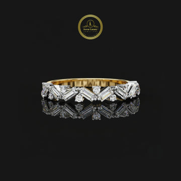 0.42 CT High Quality Moissanite Diamond with Inspired Sparklers Baguette and Round Cut For Her Smile