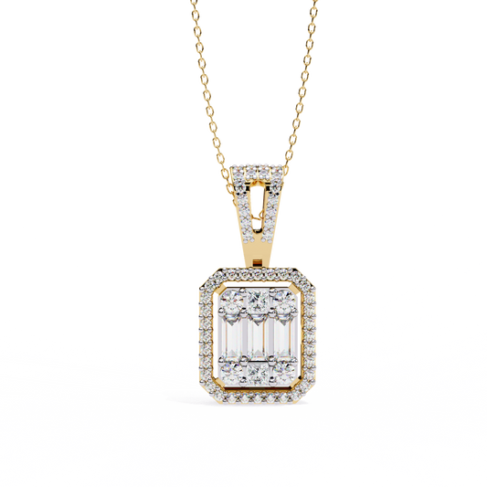 0.72 TCW Designer Baguette Cut Moissanite Diamond Pendants Exclusive & High End Collections