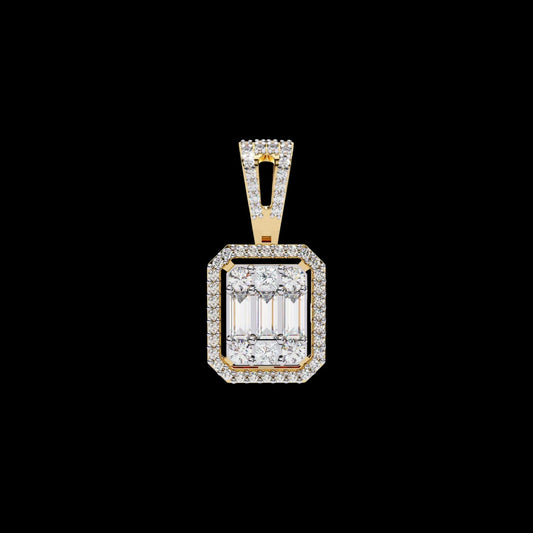 0.72 TCW Designer Baguette Cut Moissanite Diamond Pendants Exclusive & High End Collections