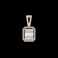 0.72 TCW Designer Baguette Cut Lab Diamond Pendants Exclusive & High End Collections