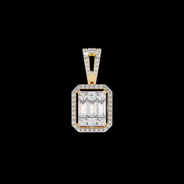 0.72 TCW Designer Baguette Cut Lab Diamond Pendants Exclusive & High End Collections