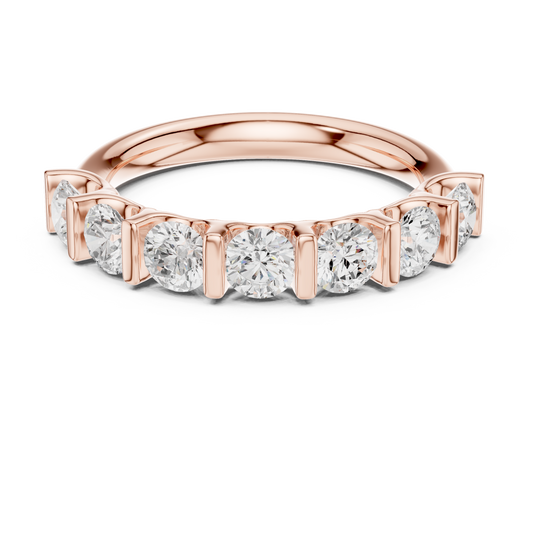 Half Eternity Lab Grown Diamond Band Wedding Band