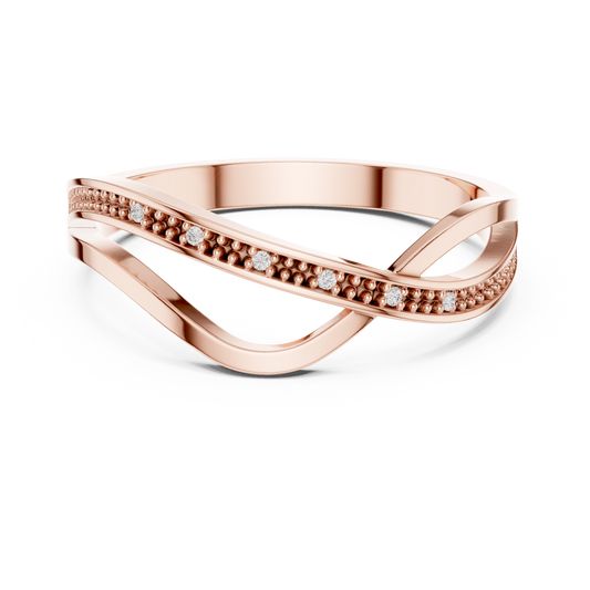 Criss Cross Pave Lab Grown Diamond Infinity Ring
