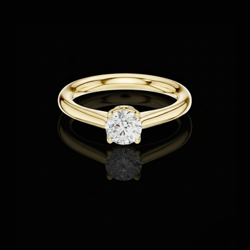 0.61 TCW Dazzling Round Cut Moissanite Diamond Solitaire Minimalist Classic Engagement Ring Fine Jewelry