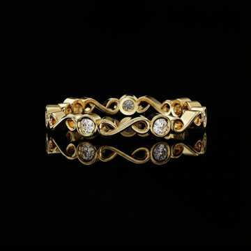 0.21 TCW Eternal Winter Round Cut Lab Grown Diamond Wedding Band for Your Forever
