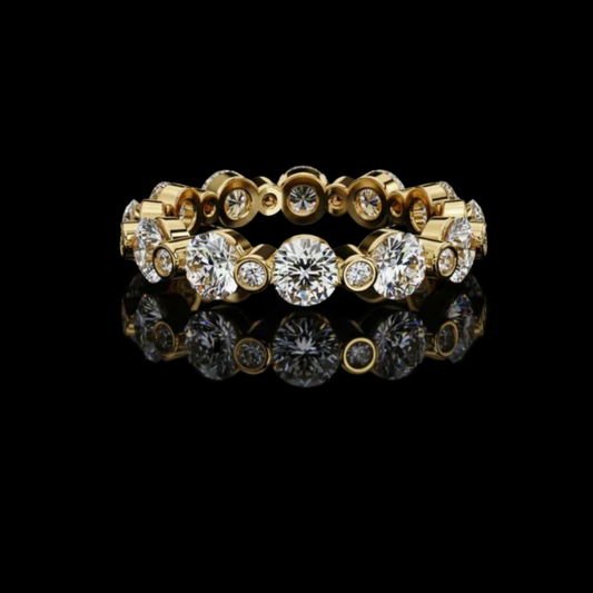 Round Brilliant Accent Lab Grown Diamond Band