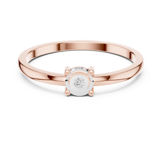 Classic Fancy Round Cut Solitaire Lab Diamond Ring