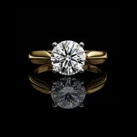 1.92 TCW Classic Moissanite Round Cut Vintage Solitaire Ring For Special Occasion