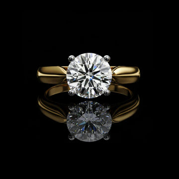 1.92 TCW Classic Moissanite Round Cut Vintage Solitaire Ring For Special Occasion