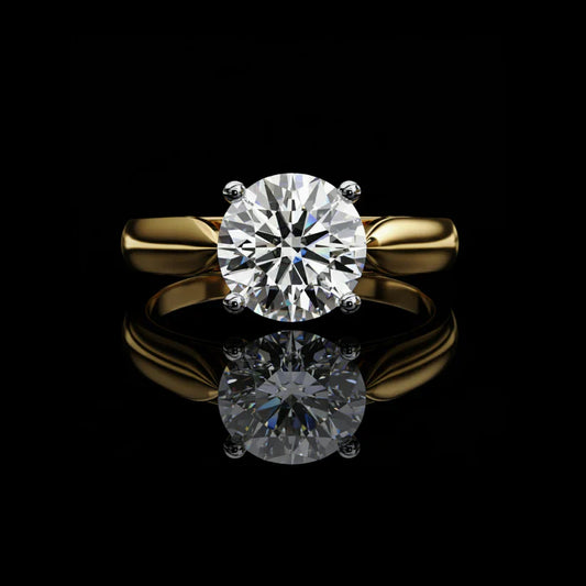 1.92 TCW Classic Moissanite Round Cut Vintage Solitaire Ring For Special Occasion