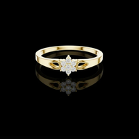 0.08 TCW Dainty Floral Lab Grown Diamond Cluster Ring Minimalist Flower Promise Ring by Ivevar Luxury