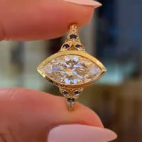 Marquise Cut Lab Grown Diamond Bezel Ring