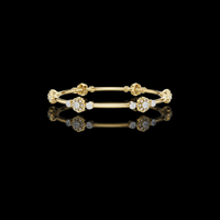 Floral Round Diamond Openable Bangle Elegant Flower Cluster Diamond Bracelets for Women