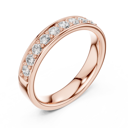 Round Lab Grown Diamond Channel Set Wedding Band