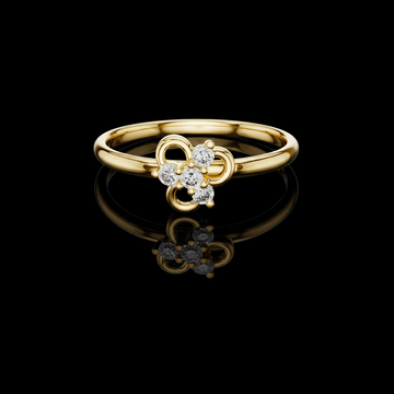 0.06 TCW Featuring a Graceful Swirl Motif Adorned With Shimmering Lab Grown Diamonds